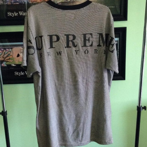 Supreme Micro Stripe T-Shirt Black XL - Picture 3 of 3